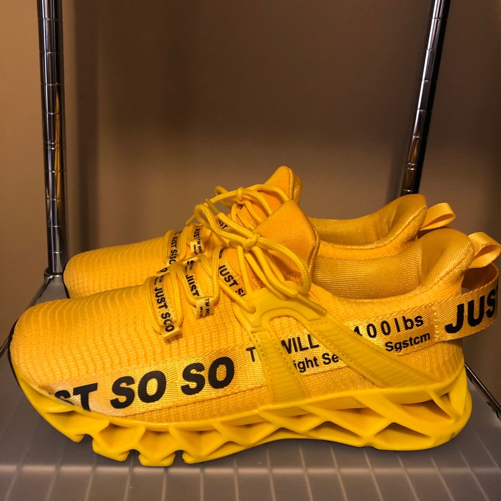 Just So So, UMYOGO Yellow 9.5 Woman’s Sneakers